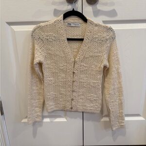 Zara Beige Women's Cardigan Sweater